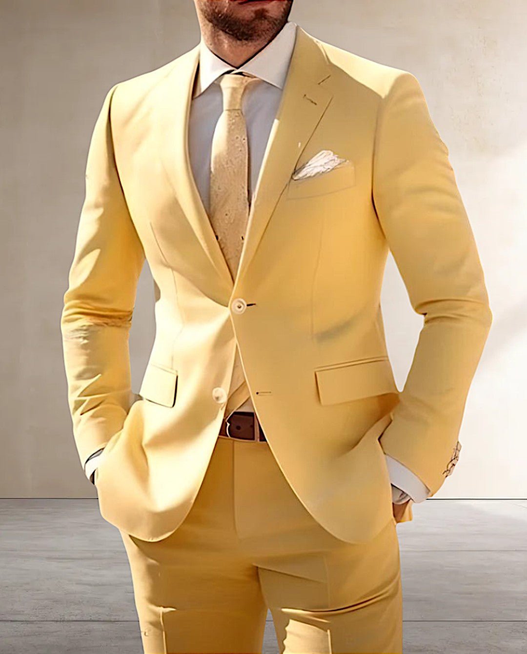 Léandre | Traje de Dos Piezas Entallado con Solapa de Pico - StilfulltMen's suitsAzulXSLéandre | Traje de Dos Piezas Entallado con Solapa de Pico