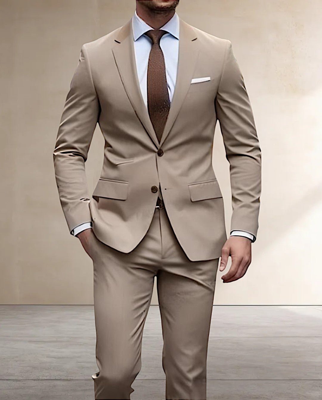Léandre | Traje de Dos Piezas Entallado con Solapa de Pico - StilfulltMen's suitsAzulXSLéandre | Traje de Dos Piezas Entallado con Solapa de Pico