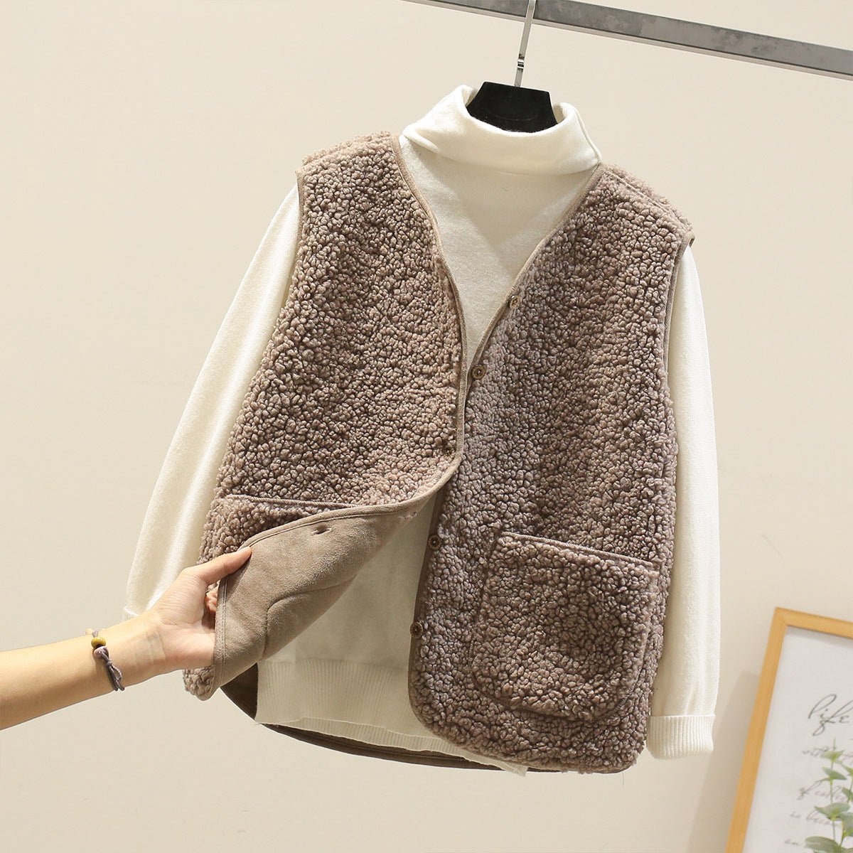 Lennart | Chaleco Borreguito Abotonado de Invierno - StilfulltMen's vestsSKU_1777877174987_578CaquiSLennart | Chaleco Borreguito Abotonado de Invierno