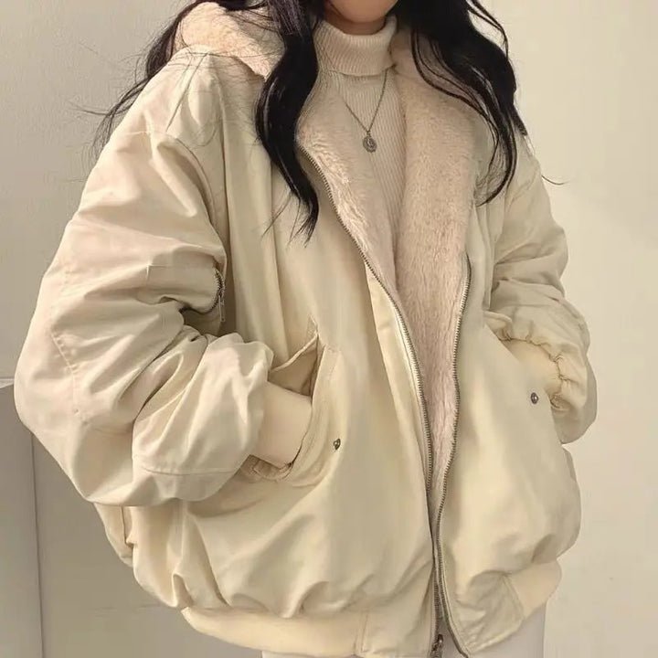 Linnea | Chaqueta Oversize Forrada de Borreguito - StilfulltWomen's jacketsBeigeSLinnea | Chaqueta Oversize Forrada de Borreguito