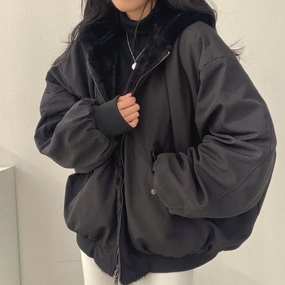 Linnea | Chaqueta Oversize Forrada de Borreguito - StilfulltWomen's jacketsNegroSLinnea | Chaqueta Oversize Forrada de Borreguito