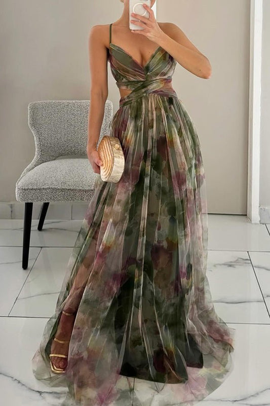 Lisora | Maxiklänning i chiffong med blomstertryck – lätt elegans och sommarstil - StilfulltdressDWOD4-YL593005GrönSLisora | Maxiklänning i chiffong med blomstertryck – lätt elegans och sommarstil