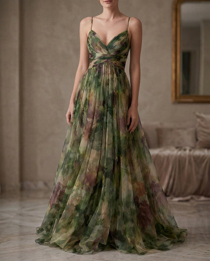 Lisora | Maxiklänning i chiffong med blomstertryck – lätt elegans och sommarstil - StilfulltdressDWOD4-YL593017ViolettSLisora | Maxiklänning i chiffong med blomstertryck – lätt elegans och sommarstil