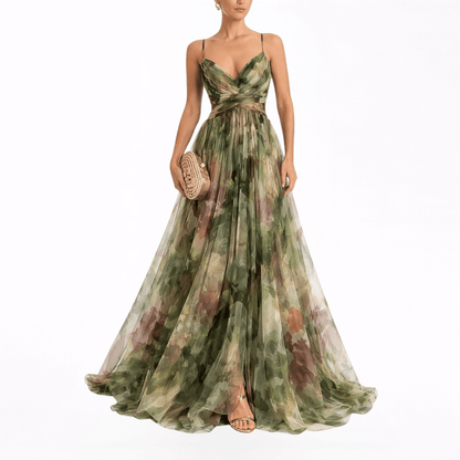 Lisora | Maxiklänning i chiffong med blomstertryck – lätt elegans och sommarstil - StilfulltdressDWOD4-YL593017ViolettSLisora | Maxiklänning i chiffong med blomstertryck – lätt elegans och sommarstil
