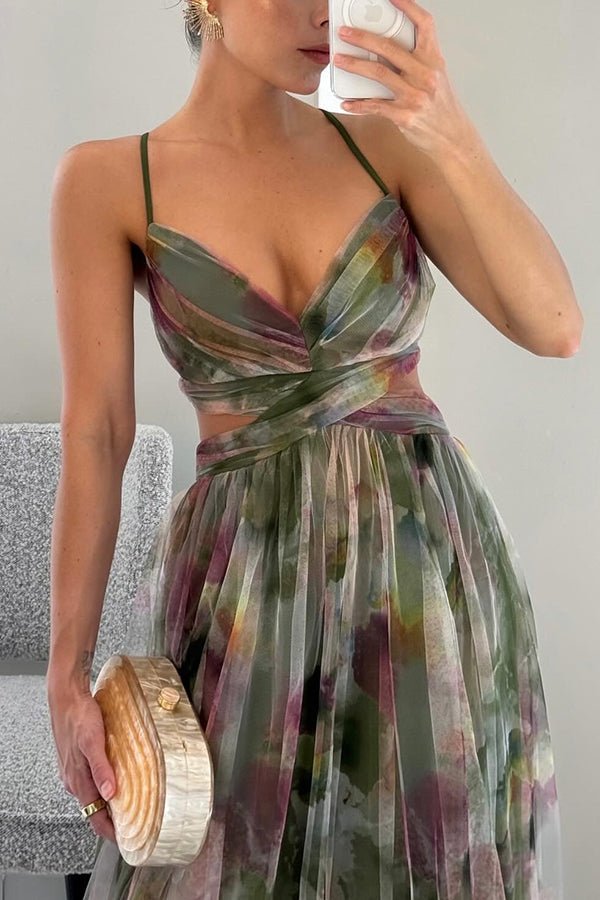 Lisora | Maxiklänning i chiffong med blomstertryck – lätt elegans och sommarstil - StilfulltdressDWOD4-YL593017ViolettSLisora | Maxiklänning i chiffong med blomstertryck – lätt elegans och sommarstil