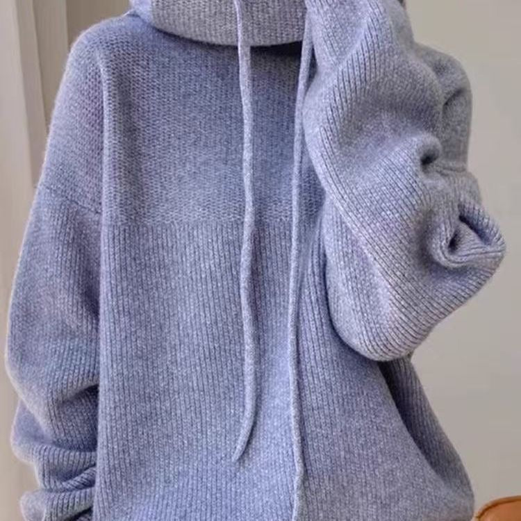 Liva | Blød Oversized Hættetrøje i Strik - StilfulltWomen's sweatersKhakiOne sizeLiva | Blød Oversized Hættetrøje i Strik