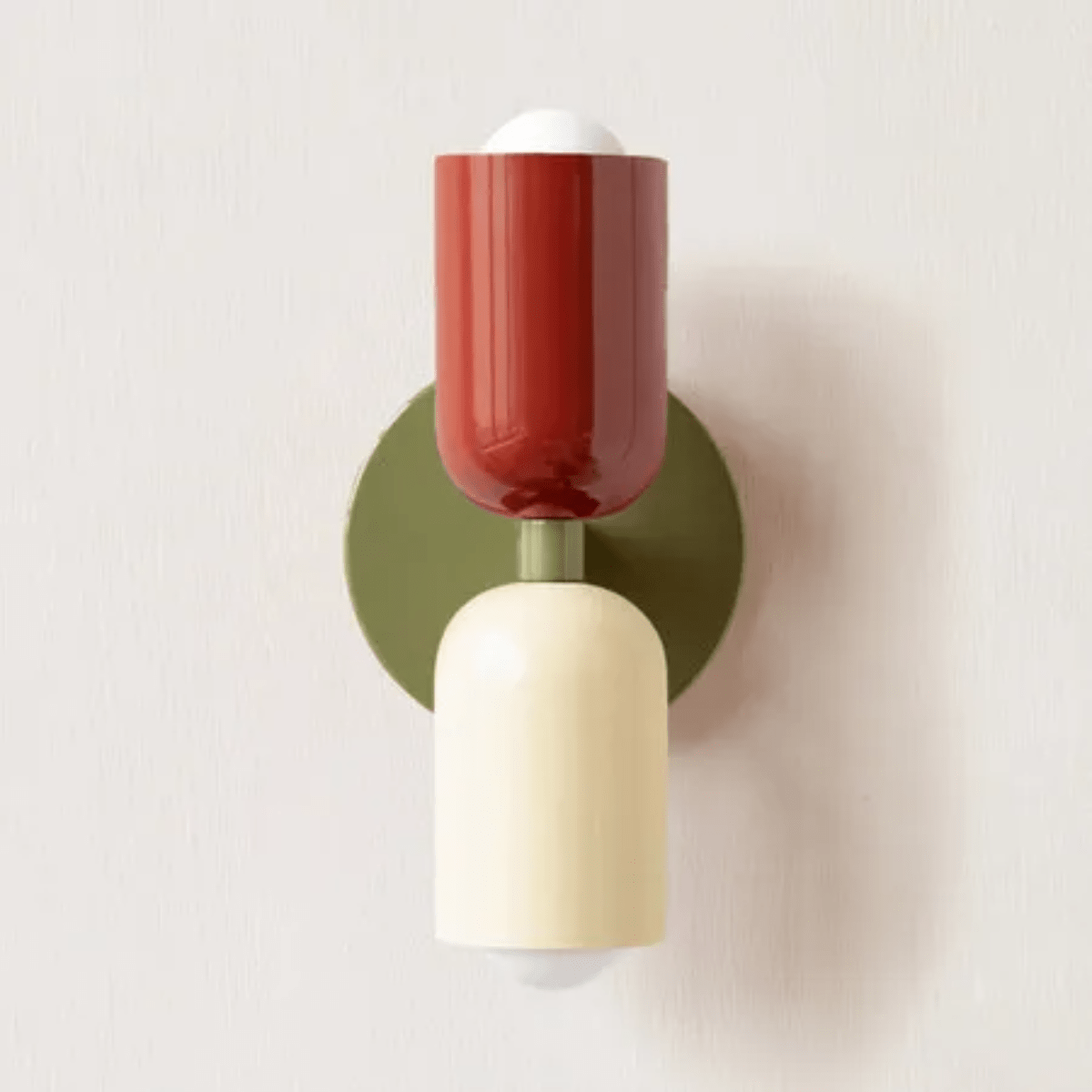LumaDuo | Aplique de Pared Minimalista Bicolor - StilfulltWall lightsNordicGlow - 6Rojo BeigeLumaDuo | Aplique de Pared Minimalista Bicolor