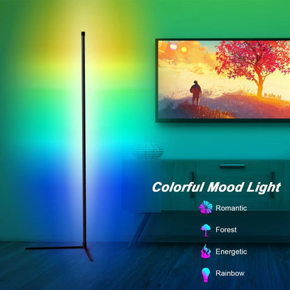 Lumeno | Lámpara de Pie LED de Esquina RGB Regulable - StilfulltFloor lampSMARTRGBHO-ZWART-7QE4BlackNegroLumeno | Lámpara de Pie LED de Esquina RGB Regulable
