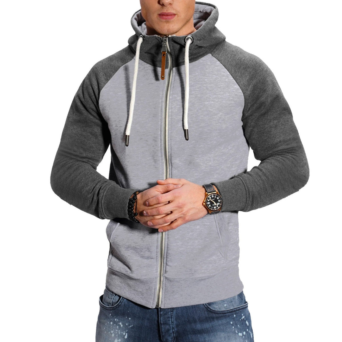Malthe | Let Sporty Hættetrøje med Lynlås - StilfulltMen's vestsVIVA174137MODAGrå - LysegråSMalthe | Let Sporty Hættetrøje med Lynlås