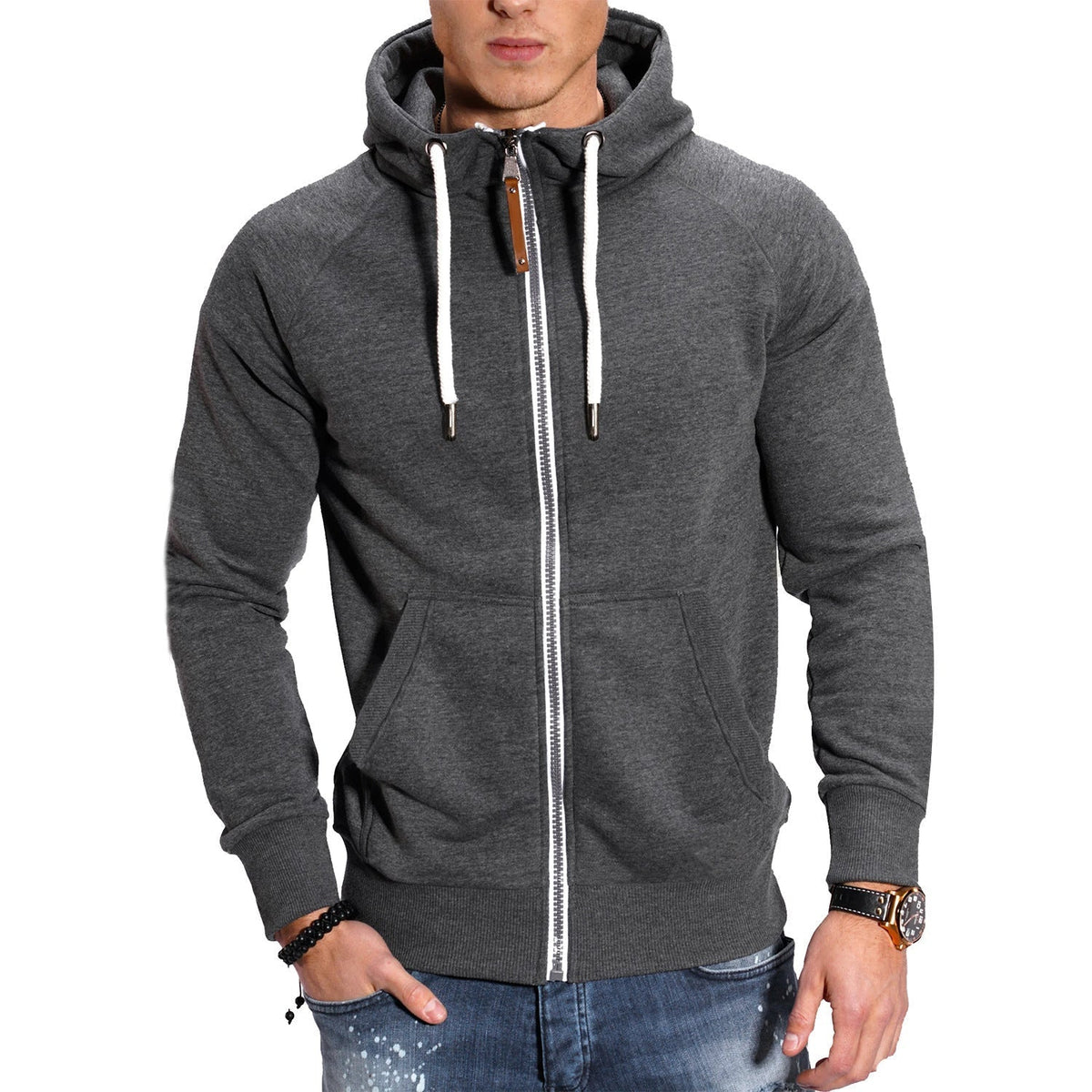 Malthe | Let Sporty Hættetrøje med Lynlås - StilfulltMen's vestsVIVA174117MODAGråSMalthe | Let Sporty Hættetrøje med Lynlås
