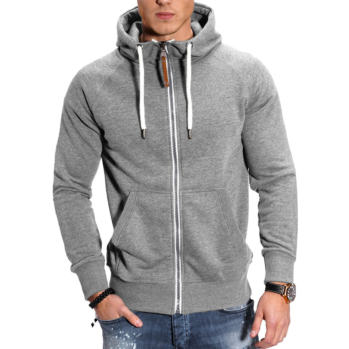 Malthe | Let Sporty Hættetrøje med Lynlås - StilfulltMen's vestsVIVA174132MODALysegråSMalthe | Let Sporty Hættetrøje med Lynlås