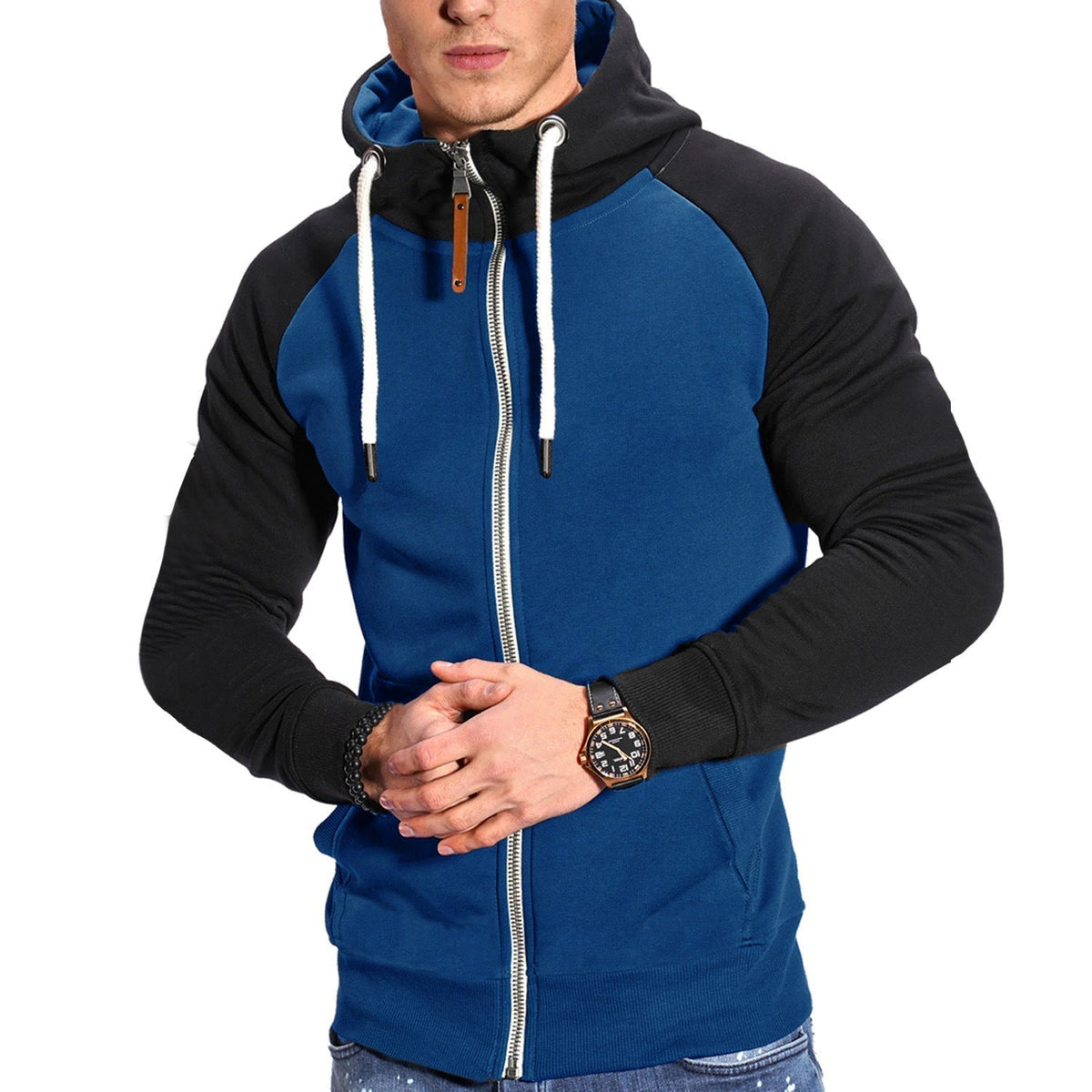 Malthe | Let Sporty Hættetrøje med Lynlås - StilfulltMen's vestsVIVA174147MODASort - BlåSMalthe | Let Sporty Hættetrøje med Lynlås