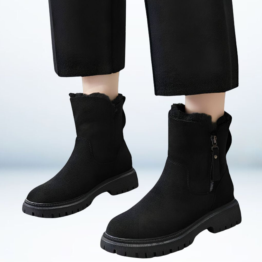 Maren | Botas de Media Caña Forradas de Invierno - StilfulltWomen's shoesNegro35Maren | Botas de Media Caña Forradas de Invierno