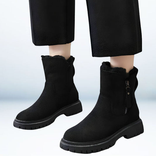 Maren | Botas de Media Caña Forradas de Invierno - StilfulltWomen's shoesNegro35Maren | Botas de Media Caña Forradas de Invierno