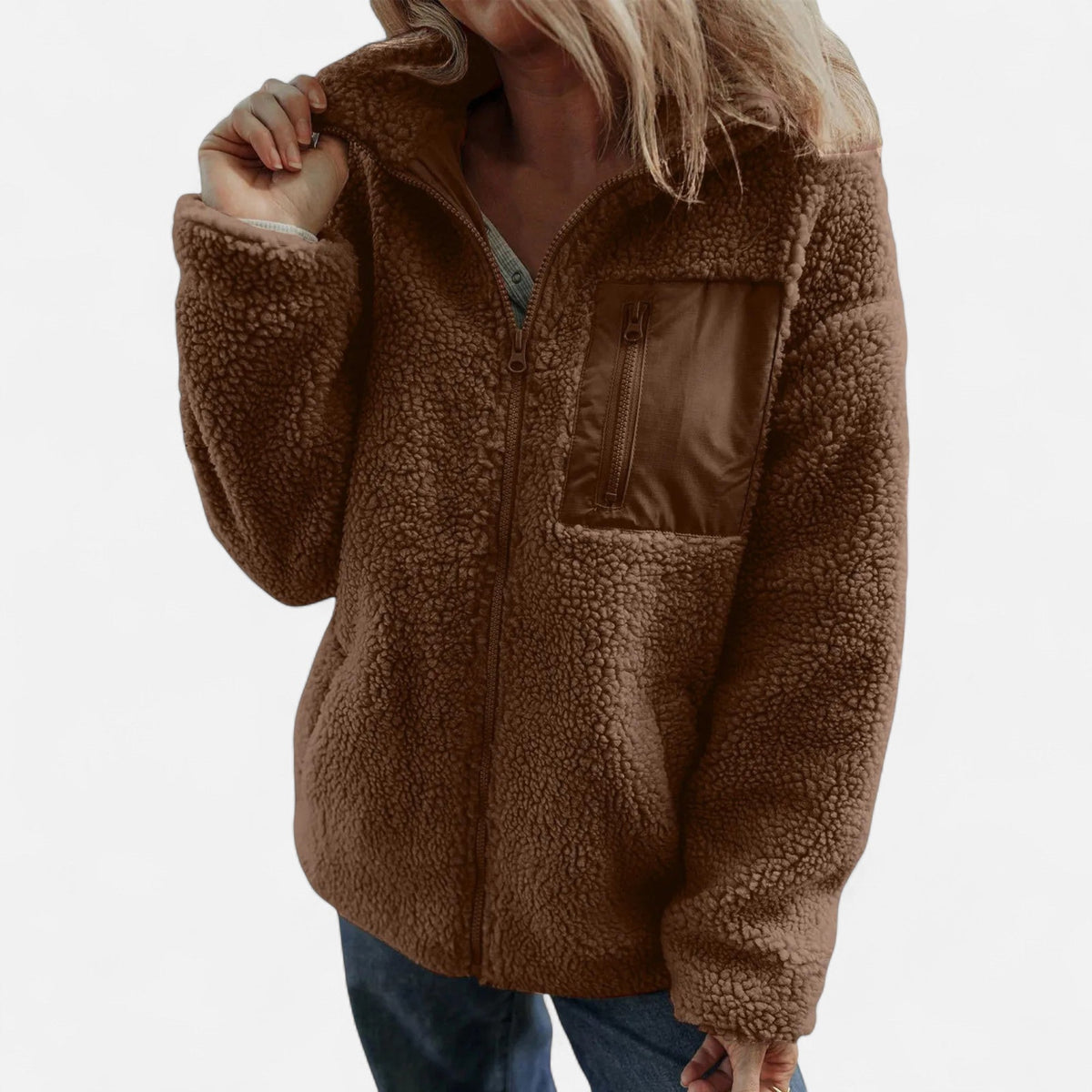 Maren | Chaqueta Teddy Mullida con Capucha - StilfulltWomen's jacketsMarrónSMaren | Chaqueta Teddy Mullida con Capucha