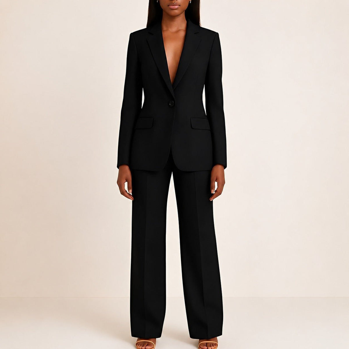 Maren | Conjunto de Traje de Mujer con Blazer y Pantalón Recto - StilfulltWomen's suitsVIVA416439MODANegroSMaren | Conjunto de Traje de Mujer con Blazer y Pantalón Recto