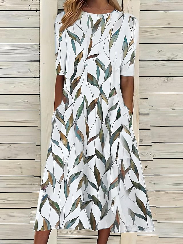 Maren | Vestido Midi Floral de Verano - StilfulltdressVerdeSMaren | Vestido Midi Floral de Verano