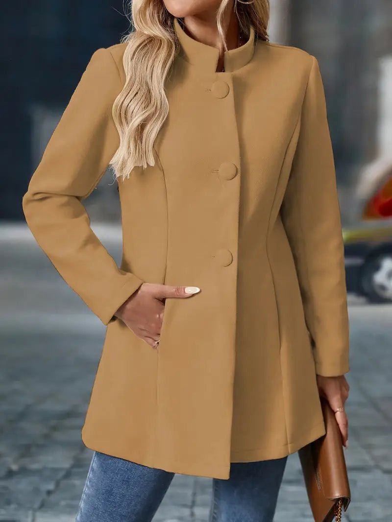 Margaux | Chaqueta Entallada de Cuello Mao - StilfulltWomen's jacketsCaquiSMargaux | Chaqueta Entallada de Cuello Mao