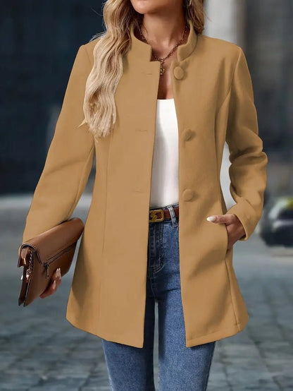 Margaux | Chaqueta Entallada de Cuello Mao - StilfulltWomen's jacketsCaquiSMargaux | Chaqueta Entallada de Cuello Mao