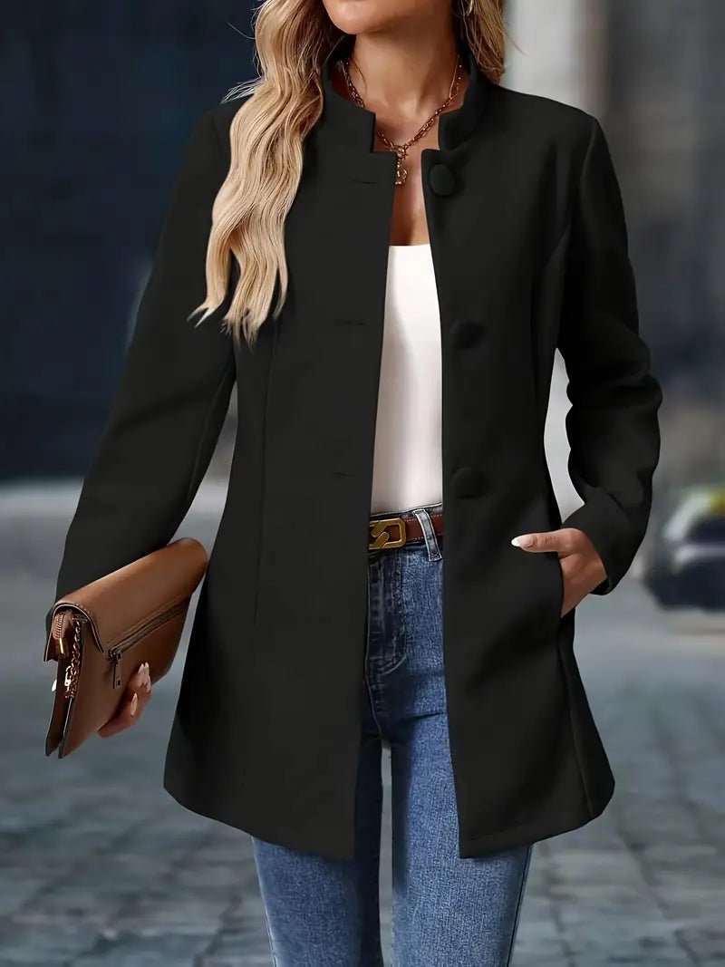 Margaux | Chaqueta Entallada de Cuello Mao - StilfulltWomen's jacketsCaquiSMargaux | Chaqueta Entallada de Cuello Mao