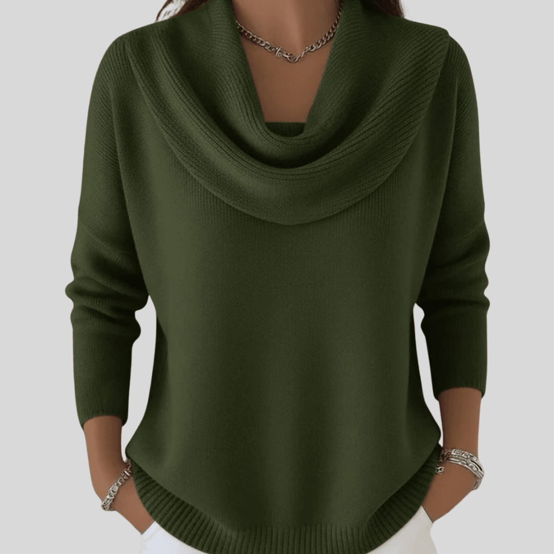 Marisol | Jersey de Cuello Drapeado Holgado - StilfulltWomen's sweatersSKU_1784120943431_11VerdeXSMarisol | Jersey de Cuello Drapeado Holgado
