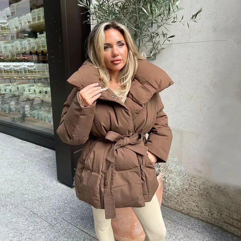 Marisole | Chaqueta Acolchada con Cinturón - StilfulltWomen's jacketsMarrónMMarisole | Chaqueta Acolchada con Cinturón