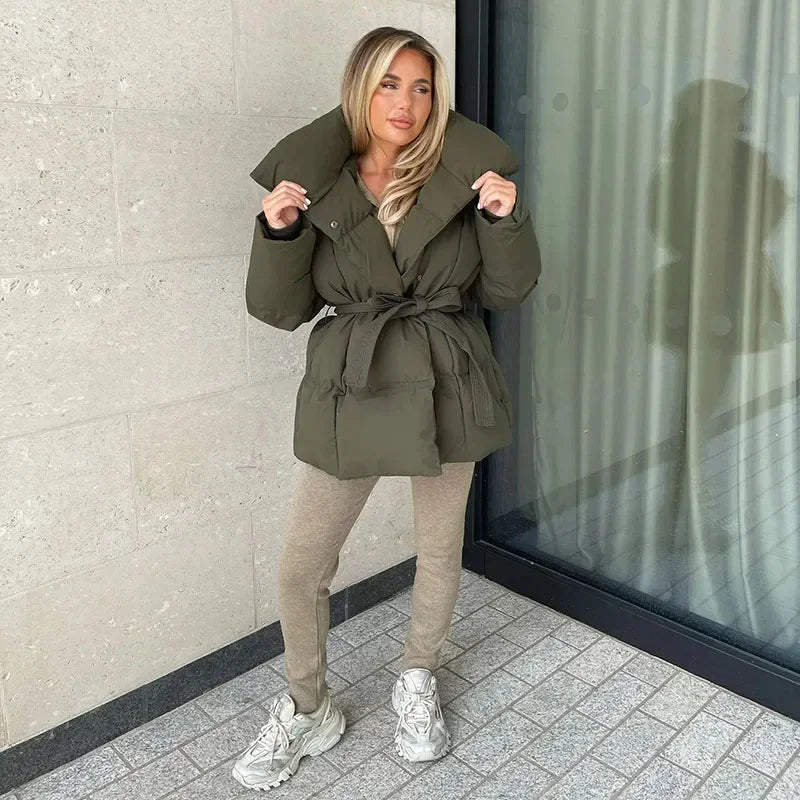 Marisole | Chaqueta Acolchada con Cinturón - StilfulltWomen's jacketsMarrónMMarisole | Chaqueta Acolchada con Cinturón