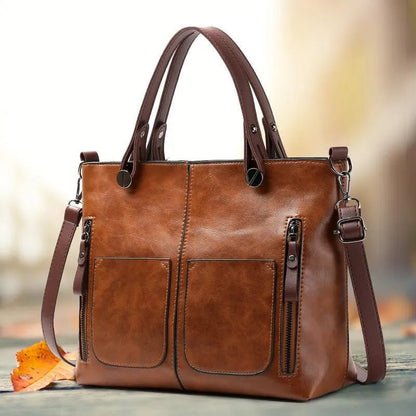 Marlowe | Bolso de Hombro con Bolsillos Frontales - StilfulltWomen's handbagsGN577004MarrónMarlowe | Bolso de Hombro con Bolsillos Frontales