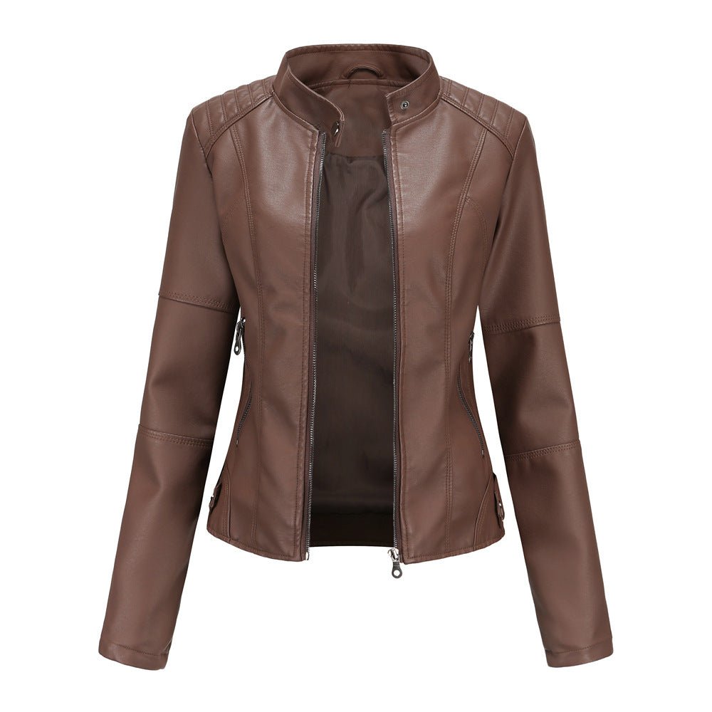 Marlowe | Chaqueta Biker Entallada con Cuello Mao - StilfulltWomen's jacketsstel9622laraVioletaSMarlowe | Chaqueta Biker Entallada con Cuello Mao