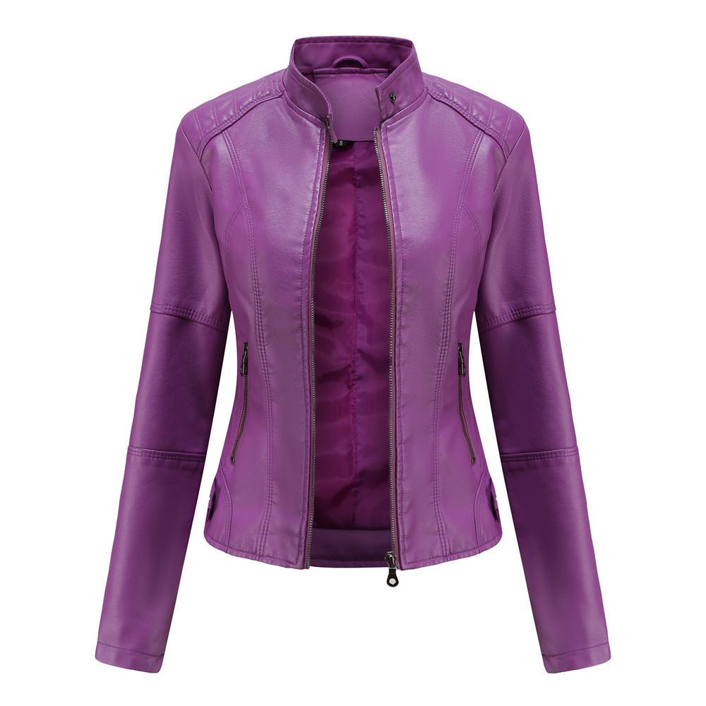 Marlowe | Chaqueta Biker Entallada con Cuello Mao - StilfulltWomen's jacketsstel9622laraVioletaSMarlowe | Chaqueta Biker Entallada con Cuello Mao
