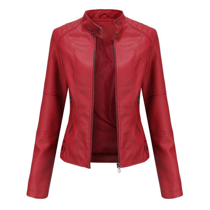Marlowe | Chaqueta Biker Entallada con Cuello Mao - StilfulltWomen's jacketsstel9622laraVioletaSMarlowe | Chaqueta Biker Entallada con Cuello Mao