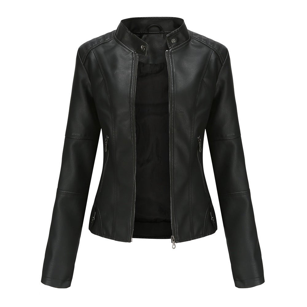 Marlowe | Chaqueta Biker Entallada con Cuello Mao - StilfulltWomen's jacketsstel9622laraVioletaSMarlowe | Chaqueta Biker Entallada con Cuello Mao