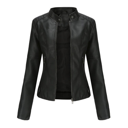 Marlowe | Chaqueta Biker Entallada con Cuello Mao - StilfulltWomen's jacketsstel9622laraVioletaSMarlowe | Chaqueta Biker Entallada con Cuello Mao