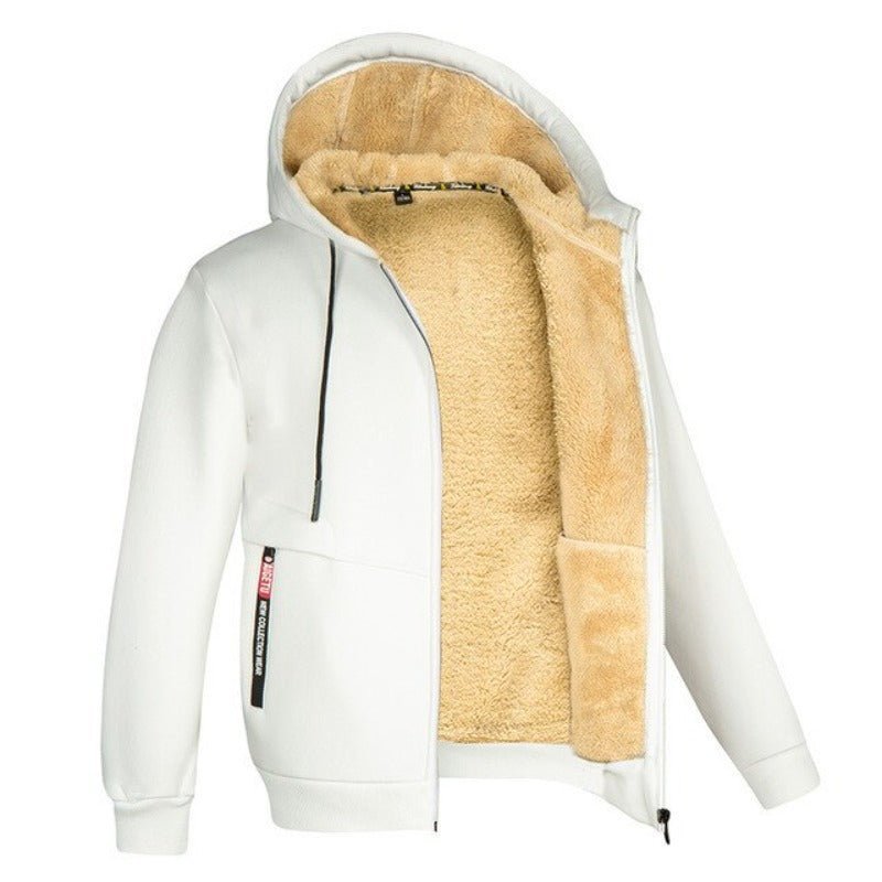 Matteo | Chaqueta de Hombre con Capucha y Forro de Borreguito - StilfulltMen's vestsDMED1-GD159019BlancoSMatteo | Chaqueta de Hombre con Capucha y Forro de Borreguito