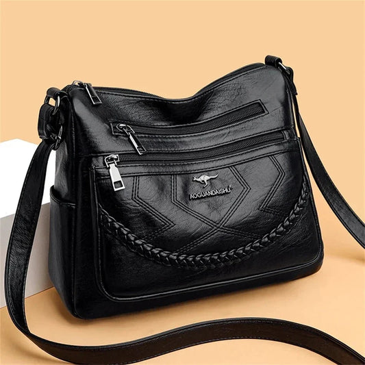 Millie multi-compartment crossbody bag in black