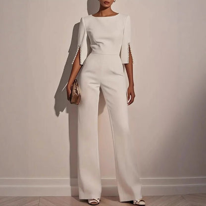 Monroe | Mono de Pierna Ancha con Perlas - StilfulltWomen's jumpsuitsNegroSMonroe | Mono de Pierna Ancha con Perlas