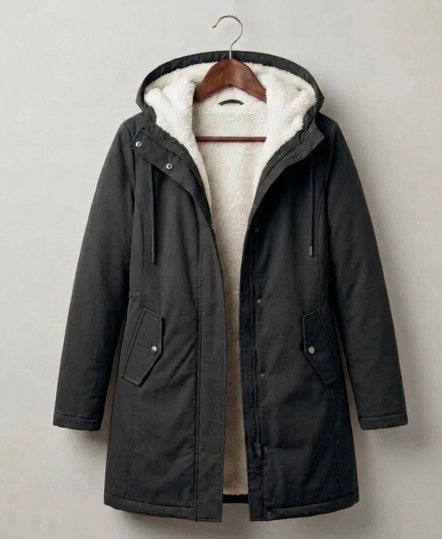 Noelle | Parka Larga Impermeable con Borreguito - StilfulltWomen's jacketsNegroMNoelle | Parka Larga Impermeable con Borreguito
