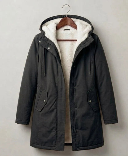 Noelle | Parka Larga Impermeable con Borreguito - StilfulltWomen's jacketsNegroMNoelle | Parka Larga Impermeable con Borreguito