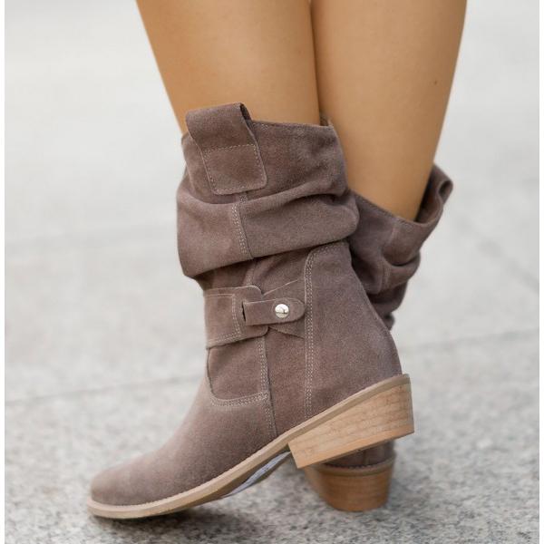 Noemí | Botas Slouchy de Efecto Ante - StilfulltWomen's shoesBeige alabastro35Noemí | Botas Slouchy de Efecto Ante