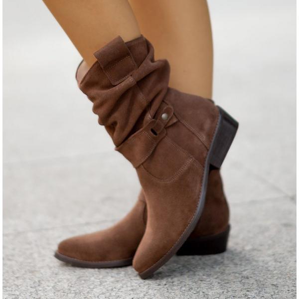 Noemí | Botas Slouchy de Efecto Ante - StilfulltWomen's shoesMarrón Arizona35Noemí | Botas Slouchy de Efecto Ante