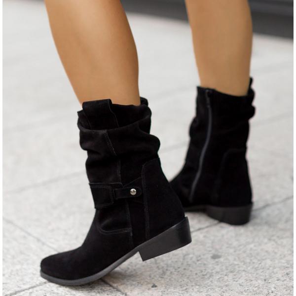 Noemí | Botas Slouchy de Efecto Ante - StilfulltWomen's shoesNegro Manhattan35Noemí | Botas Slouchy de Efecto Ante