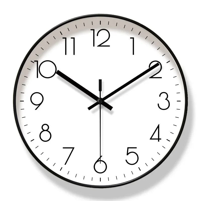 Nordvik | Reloj de Pared Silencioso y Minimalista - StilfulltClocksMarcia-black-frame-white-dial-30cmMarco negro con esfera blancaNordvik | Reloj de Pared Silencioso y Minimalista