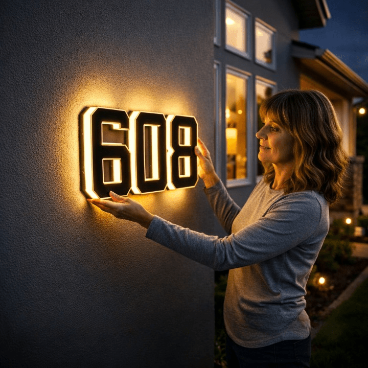 Numora | Número de Casa Solar con Luz LED Automática - StilfulltHome decorSKU_1781446962199_1780Numora | Número de Casa Solar con Luz LED Automática