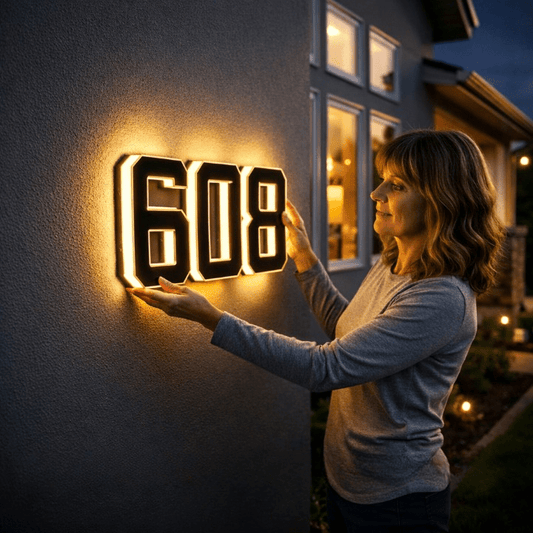Numora | Número de Casa Solar con Luz LED Automática - StilfulltHome decorSKU_1781446962199_1780Numora | Número de Casa Solar con Luz LED Automática