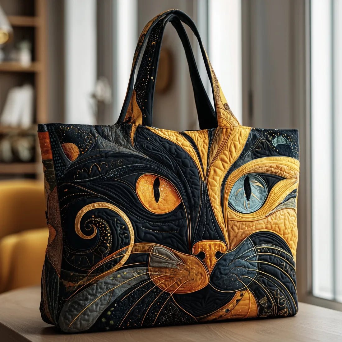 Nyxie | Bolso Tote Acolchado con Estampado de Gato - StilfulltWomen's handbagsNyxie | Bolso Tote Acolchado con Estampado de Gato