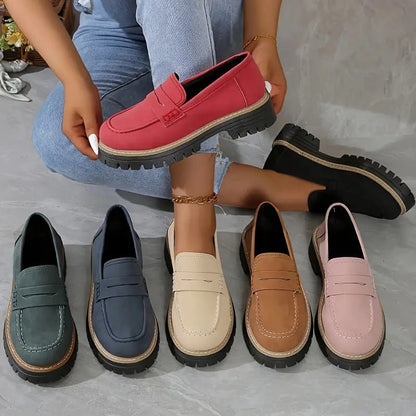 Odalys | Mocasines de Ante con Plataforma - StilfulltWomen's shoesLH10283066SLS36DAzul36Odalys | Mocasines de Ante con Plataforma
