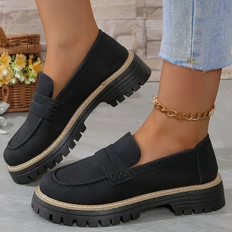 Odalys | Mocasines de Ante con Plataforma - StilfulltWomen's shoesLH10283066SLS36DAzul36Odalys | Mocasines de Ante con Plataforma