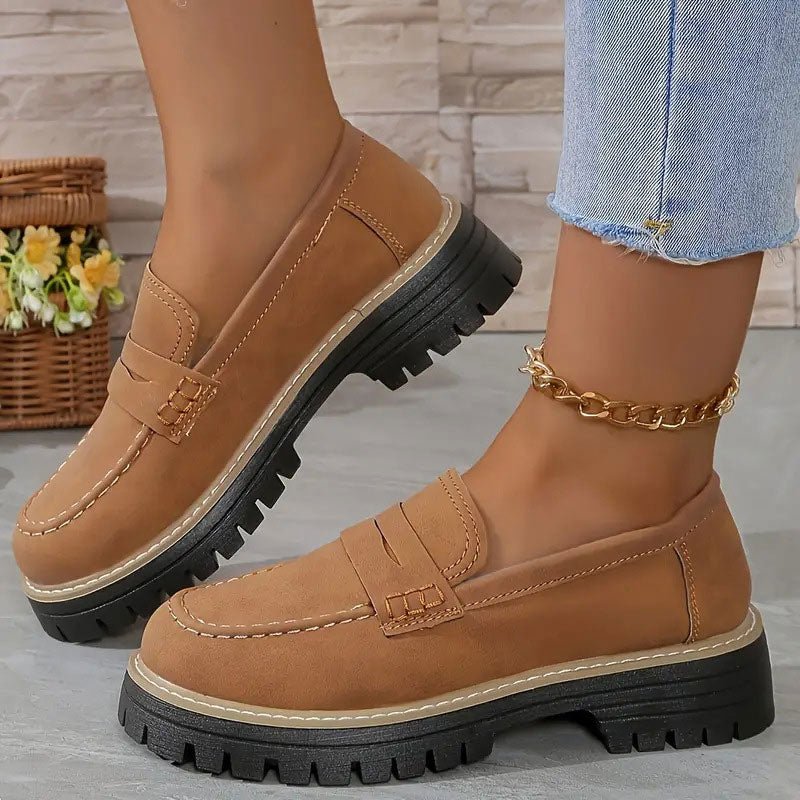 Odalys | Mocasines de Ante con Plataforma - StilfulltWomen's shoesLH10283066SLS36DAzul36Odalys | Mocasines de Ante con Plataforma