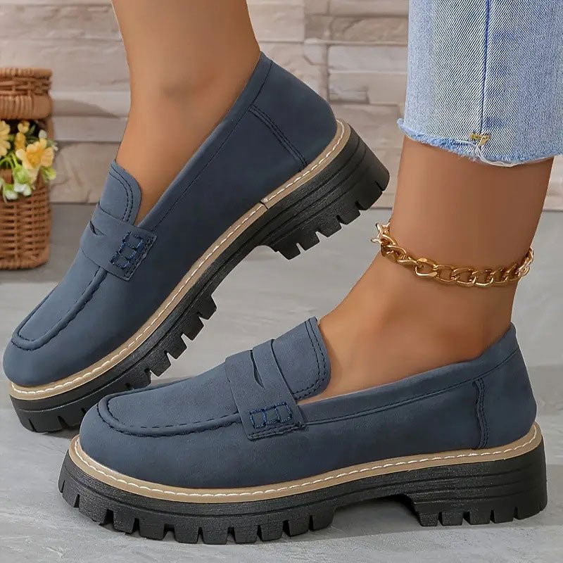 Odalys | Mocasines de Ante con Plataforma - StilfulltWomen's shoesLH10283066SLS36DAzul36Odalys | Mocasines de Ante con Plataforma