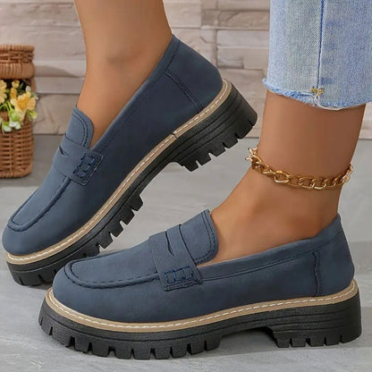 Odalys | Mocasines de Ante con Plataforma - StilfulltWomen's shoesLH10283066SLS36DAzul36Odalys | Mocasines de Ante con Plataforma